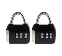 UP Security Petit cadenas à combinaison, cadenas à 3 chiffres, cadenas de voyage pour valise, mini casier, sac, boîte à outils, fermeture éclair de sac à dos (Noir+Noir, Lot de 2)