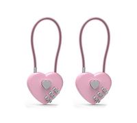 UP Security Petit cadenas à combinaison pour casier, câble antivol avec code, cadenas à combinaison rose, pour bagages, valise, casier de gym, sac à dos, armoire, boîte, barrière de clôture, sécurité
