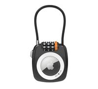 UP Security Support AirTag avec Cadenas à Code, Compatible avec Apple AirTag, Étui de Sécurité pour Bagage, Sac à Dos, Valise - Porte-AirTag Métallique avec Câble Antivol et Suivi GPS