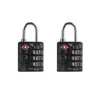 UP Security TSA Cadenas pour bagages, cadenas à combinaison durable à 4 chiffres avec indicateur d'alerte, sûr pour valises, sacs à dos, casiers de gym (noir + noir)