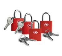UP Security TSA Lot de 4 cadenas pour bagages avec clé, approuvé par la TSA, petit cadenas avec clé, mini cadenas à clé identique pour valise, sac à dos, sac, tente, fermeture éclair, boîte à outils