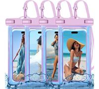 [Up To 8.3 Inch] Iridescence Universal Waterproof Phone Pouch, 4 Pack Large Waterproof Phone Case (Protection Level: Ip68), Outdoor Sports For Apple Iphone
