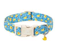 UP URARA PUP Adorable collier pour chien en forme de canard, collier réglable en coton avec pendentif en forme de canard mignon, boucle à dégagement rapide, collier doux et confortable pour chiens de