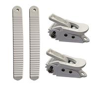 UP100 1 Jeu de Fixations de Snowboard Blanches 2 Boucles et 2 Sangles pour Fixations de Snowboard à lanières de Snowboard (Petits caractères)