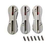 UP100 9 degrés Coffret FCS II Fusion Tri Fin 1 Centre + 2 côtés pour Ailerons de Planche de Surf Surf Fin FCS 2 Prise de Courant (Blanc)