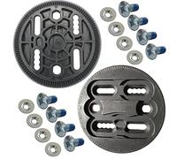 UP100 Ensemble de disques de Fixation de Snowboard Disque Noir (Paire) Pièces de Rechange pour Fixations Plaques de Montage avec Jeu de Fixation à vis (Diamètre 104 mm)