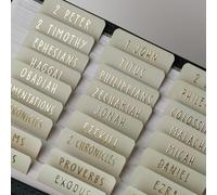 UPAFEXXI Onglets de la Bible laminés avec résumés de livre (lettrage en relief en feuille d'or), onglets de Bible pour homme et femme, repositionner de grands autocollants imprimés, faciles à lire