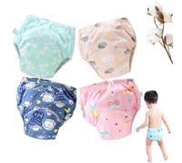 Upairy Training Pants for Boys Girls, Up Airy Potty Training Underwear, Washable Waterproof Absorbent Underwear (4Mix-E,Large)