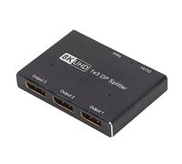 UPALDHOU 1x3 Splitter Ultra HD Displayport Splitter Triple MST SLS Sub pour Home Theatre School Hotel 1 à 3 avec USB Network Cable