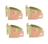 UPALDHOU 4 Douilles d'extrémité pour Rail E en Bois, Construction Robuste en Acier avec Charnières Rotatives, pour Camions, Remorques, Fourgonnettes, Camping-cars (Galvanisé, Or)