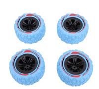 UPALDHOU 4pcs 12 Mm Hex RC Wheel Pneus Set 83x42,5 Mm Roues de Robot de Boue de Boue avec Perle en Alliage en Aluminium pour 1/14 1/16 RC Off-Road Cars (Blue)