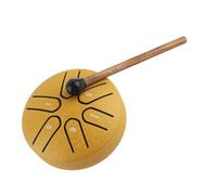 UPALDHOU 6 Note Tambour de la Langue en Acier avec Sac, Tambour à Main Haut de Gamme pour les Adultes pour Enfants éducation Musicale, Yoga, Méditation, Son Cristallin (Doré)