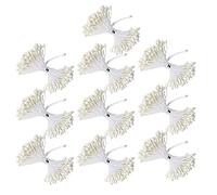 UPALDHOU Accessoires de Bouquet Décoratif D'étamine de Fleur de Gypse de Couleur Crème pour des Bouquets de Fleurs Artificielles de Bricolage, 900 Pièces (3 mm (#4))