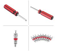 UPALDHOU Acier Inoxydable -Motorcycle -Tar Réglage Rapide et Soupape de Retrait, Kit de Réparation et d'entretien Haute Performance pour Le Vélo de Moto, 10 STC avec Outils Distants