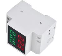 UPALDHOU Ampèremètre de Tension Numérique à Double Affichage pour une Mesure de Haute Précision, Facile à Installer pour un Usage Domestique AC80-300V AC0-99.9A