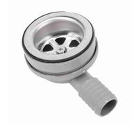 UPALDHOU Bonde D'évier à Angle Droit en Acier Inoxydable pour Camping-cars et Yachts, avec Panier Filtrant en ABS et Acier Inoxydable 304, Diamètre du trou : 52 à 65 mm (2,05 à