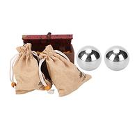 UPALDHOU Boule en Acier à Main, Outil de Fitness Solide de 50 Mm | Acier inoxydable durable, améliore la force de préhension, outil de massage fitness