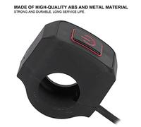 UPALDHOU Bouton de Commande de Commutateur de Guidon de Moto Durable de 22 Mm, Installation étanche et Facile, adapté aux Motos, VTT, Vélos, Tout-terrain (rouge)