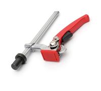 UPALDHOU Bride de Serrage pour établi, Presse à Cliquet Réglable 160mm | Acier au chrome vanadium, cadre en alliage de zinc, colonnes de 16 mm et 19 mm, utilisation avec trou d\'établi, pied de