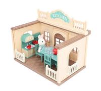 UPALDHOU Charming Miniature Dollhouse Kitchen Toys Ensemble avec Une Conception Sûre, Inspirer l'imagination, Un Matériau Durable, des Meubles éducatifs Faciles à Assemblage pour Construire Votre
