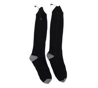 UPALDHOU Chaussettes Chauffantes, 1 Paire Hommes Femmes Chauffage électrique Chaussettes Thermiques Semelle Complète Chauffage Supérieur 2 Piles 5000 MAh Contrôle APP Noir