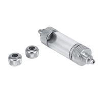 UPALDHOU Compteur de Bulles D'aquarium à Double Tête Fonction Anti-Retour Alimentation en Dioxyde de Carbone Outil D'aquarium pour la Croissance des Plantes Aluminium Argent Tête Unique