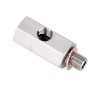 UPALDHOU Connecteur de Raccord de Jauge de Pression D'huile, Adaptateur Turbo, Capteur de Pression D'huile, Tee 1/8 Pouces NPT Femelle M9 Mâle et Femelle