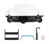 UPALDHOU Double Aspiration Forte, Nettoyant de Robot de Piscine de Durée de Vie Efficace et prolongé avec Stationnement Automatique sans Fil, Compatible pour Le PVC, Le Béton, Les Piscines en Fibre