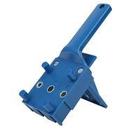 UPALDHOU Drill Guide Straight Hole Locator pour le Travail du Bois (BLUE) | Plastique ABS, précision millimétrique, réglage de 4 à 45 mm, gabarit pour le travail du bois, forets de 6 mm, 8 mm, 10 mm