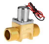 UPALDHOU Électrovanne Compacte, Modèle en Laiton 1/2 Pouce | Construction robuste pour le contrôle du débit d\'eau, idéale pour l\'alimentation par batterie, installation facile