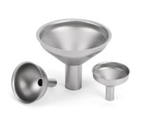 UPALDHOU Entonnoir Ti, Ensemble D'entonnoirs Grands, Moyens et Petits, Léger et Portable, Outil de Remplissage en Métal sans Déversement pour Liquides, Huile, Vin (Ta'a'as + Ta'a'a + Ta'ta'a')