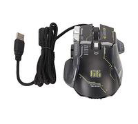 UPALDHOU Gaming Filaire Macro à 10 Boutons - MAUS-Micro Switch 6 Speed DPI pour Les Jeux (Black)