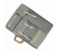 UPALDHOU Grand Sac d'art Multifonction en Toile Imperméable à l'eau pour L'extérieur, Sac à Croquis avec Sangle Réglable, Idéal pour Les Artistes, 66 X 50 Cm (Gris fumé)