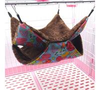 UPALDHOU Hamac Suspendu pour Hamster, Lit Doux et Chaud, Joli Design du Monde Marin, Sac de Couchage en Toile et Velours pour Petits Animaux de Compagnie, pour Souris et Rats (34 * 34)