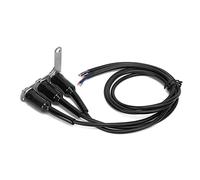 UPALDHOU Interrupteur de Guidon de Moto, Bouton Marche/arrêt LED avec Boîtier Métallique en Acier Inoxydable, 12 V 8 A IP65 étanche, pour Klaxon de Phare, Clignotant, Clignotant d'urgence