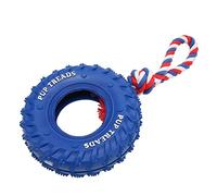 UPALDHOU Jouet à Mâcher en Pneu en Caoutchouc, Distributeur de Friandises Durable, Jouet Agressif pour Chiens de Grande et Moyenne Taille, Corde pour Golden Retriever, Bouledogue [matériau en (Blue)