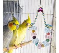 UPALDHOU Jouets de Bloc d'oiseaux Brisent Les Meules, Les Cages, Les Jouets D'entraînement à la Mastication pour la Prévention de la Décompression et la Communication Sonore de Cloche pour et la