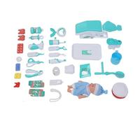 UPALDHOU Jouets de Dentiste à 25 Accessoires, Jeu de Rôles pour les Tout-petits, Musique et Lumière, Enseigne les Concepts Oraux, Kit de Jouets en Plastique pour les Enfants de 3 à 6 Ans (GREEN)