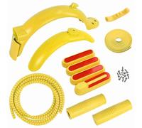 UPALDHOU Kit de Couverture de Garde-Boue de Scooter en Silicone, Autocollants Réfléchissants, Ligne de Dissimulation de Frein, Bande Anti-Collision avec Manche de Levier de Frein en Silicone, pour