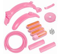 UPALDHOU Kit de Couverture de Garde-Boue de Scooter en Silicone, Autocollants Réfléchissants, Ligne de Dissimulation de Frein, Bande Anti-Collision avec Manche de Levier de Frein en Silicone, pour