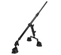 UPALDHOU Kit de Support de Voiture à Triple Ventouse, Support de Caméra 360 avec Perche à Selfie Réglable de 45 à 120 Cm et Bras Flexible, pour Caméras d'action X5 X4 X3 X2 One RS