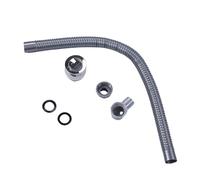 UPALDHOU Kit de Tuyau de Connecteur de Vidange D'évier de Camping-car, Drainage Droit en ABS et Acier Inoxydable avec Joint Anti-fuite et Pinces D'installation Rapide, pour Remplacement