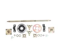 UPALDHOU Kit d'essieu pour Go Karts ATV Quad Drift Trike, Kit d'essieu Arrière à Trois Trous de 740 Mm avec Pignon 428-37 Dents et Disque de Frein de 160 Mm, 23 Pièces pour Véhicules de Bricolage