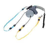 UPALDHOU Laisse pour Animaux de Compagnie à Double extrémité avec Anneau en Métal, Corde Souple, Double Laisse Rétractable pour Promener Deux Chiens Ensemble, Cordon de Serrage Réglable (Gray)