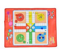 UPALDHOU Le Plateau Ludo Non tissé Set Ludo Game Set Playing Mat pour Enfants 60x45cm Portable avec 16 Pièces d'échecs en Plastique et Dés pour Le Développement de Compétences de Nuit de Jeu en