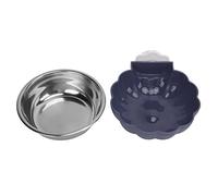 UPALDHOU Mangeoire Amovible en Acier Inoxydable pour Animaux de Compagnie, Bol Suspendu pour Chien, Conception en Forme de Citrouille pour Une Alimentation et Un Nettoyage Faciles (Blue)