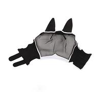 UPALDHOU Masque de Mouche à Cheval en Maille avec Oreilles Extensible en Maille Respirant Conception de Cheval Protection Face à Contre Les Rayons UV Détachables pour Les Chevaux (L)