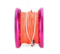 UPALDHOU Mini de Bobine de Bobine de Plongée Ligne de Plongée en Aluminium Léger en Aluminium avec Crochet en Acier Inoxydable 316 et Connecteur de Rotation Anti-entangonne (Rose Rouge)