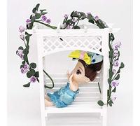 UPALDHOU Mini Dollhouse Garden Decoration Rose String 1:12 Mini Dollhouse Rose String Garden Decoration Miniature Decor avec Résine, fabriqué avec Une Attention Méticuleuse à (Rose Pourpre)