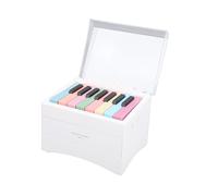 UPALDHOU Mini Piano Clavier, Batterie Rechargeable, Autocollants de Notes | Instrument de musique électronique Portable sans fil, lecture partout, Guide de musique visuel, commutation de carte à